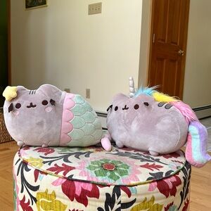 Bundle of 2 PUSHEEN plush- Mermaid and Unicorn